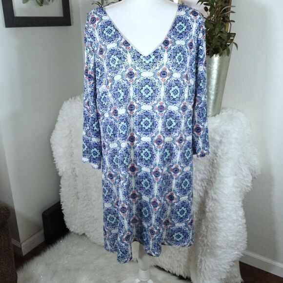 SAMI & JO PLUS RED, WHITE, & BLUE DRESS SZ.2X EUC - Picture 2 of 9